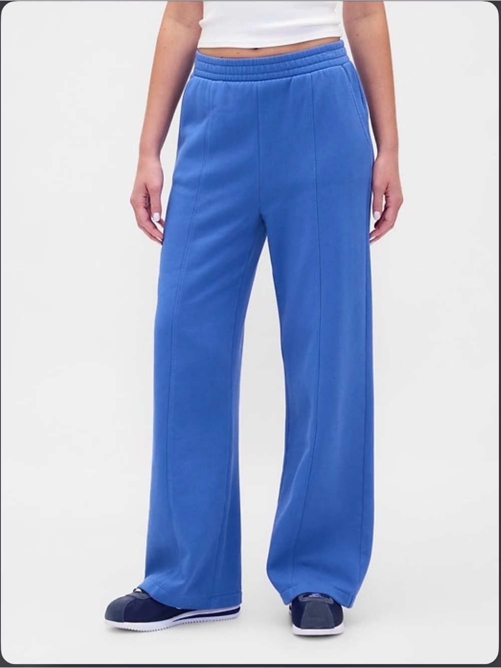 NWT Gap VintageSoft Seamed Sweatpants - Blue, XL